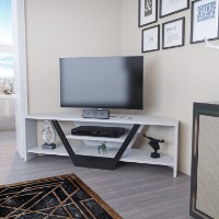 Comodă TV Hanah Home Sares White Black imaginea #3 — magazin online Desire.md