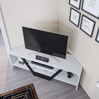 Comodă TV Hanah Home Sares White Black imaginea #4 — magazin online Desire.md