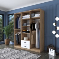 Dulap Rani BA113 Walnut White imaginea #4 — magazin online Desire.md