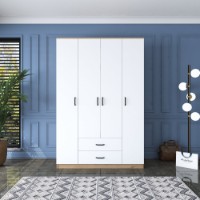 Dulap Rani BA112 Walnut White imaginea #2 — magazin online Desire.md