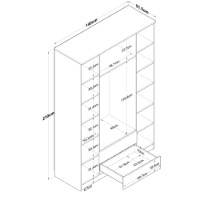 Dulap Rani BA112 Walnut White imaginea #7 — magazin online Desire.md