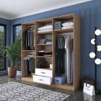 Dulap Rani BA111 Walnut White imaginea #4 — magazin online Desire.md