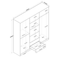 Dulap Rani BA111 Walnut White imaginea #7 — magazin online Desire.md