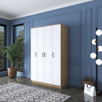 Dulap Rani BA116 Walnut White imaginea #2 — magazin online Desire.md