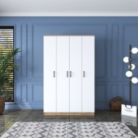 Dulap Rani BA116 Walnut White imaginea #3 — magazin online Desire.md