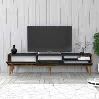 Comodă TV Hanah Home Valensiya Walnut Anthracite imaginea #2 — magazin online Desire.md
