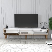 Comodă TV Hanah Home Valensiya Walnut White imaginea #2 — magazin online Desire.md
