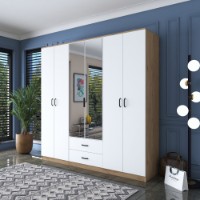 Dulap Rani BA130 Walnut White