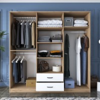 Dulap Rani BA130 Walnut White imaginea #3 — magazin online Desire.md