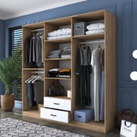 Dulap Rani BA130 Walnut White imaginea #4 — magazin online Desire.md