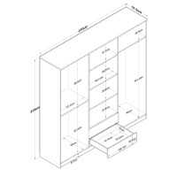 Dulap Rani BA130 Walnut White imaginea #7 — magazin online Desire.md