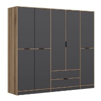 Dulap Hanah Home Elina Anthracite Dore imaginea #5 — magazin online Desire.md