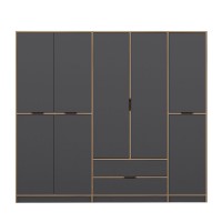 Dulap Hanah Home Elina Anthracite Dore imaginea #6 — magazin online Desire.md