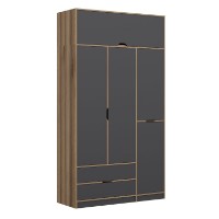 Dulap Hanah Home Elina Anthracite Dore imaginea #5 — magazin online Desire.md
