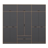 Dulap Hanah Home Elina Anthracite Dore imaginea #6 — magazin online Desire.md