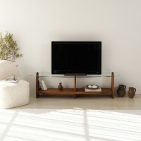 Comodă TV Hanah Home Surf Chesnut Transparent