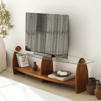 Comodă TV Hanah Home Surf Chesnut Transparent imaginea #3 — magazin online Desire.md
