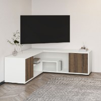 Comodă TV Hanah Home Rosa White Antique Walnut imaginea #2 — magazin online Desire.md