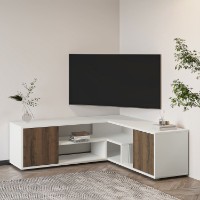 Comodă TV Hanah Home Rosa White Antique Walnut imaginea #4 — magazin online Desire.md