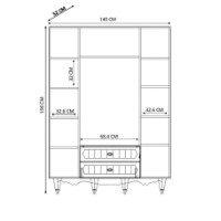 Dulap Hanah Home Cansu Rb-048 White imaginea #4 — magazin online Desire.md