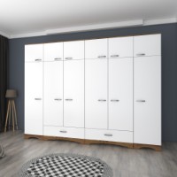 Dulap Rani BA133 Walnut White imaginea #4 — magazin online Desire.md