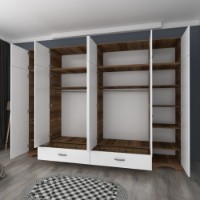 Dulap Rani BA133 Walnut White imaginea #6 — magazin online Desire.md