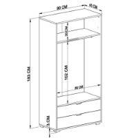Dulap Hanah Home 1600-016 White imaginea #11 — magazin online Desire.md