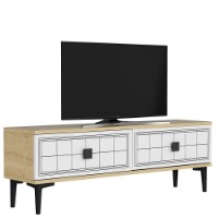 Comodă TV Hanah Home Yuka 120 Sapphire Oak White imaginea #4 — magazin online Desire.md
