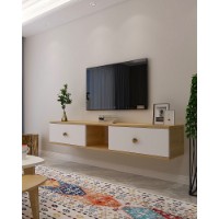 Comodă TV Hanah Home Zuzu 150 Sapphire Oak White imaginea #2 — magazin online Desire.md
