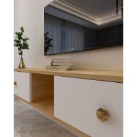 Comodă TV Hanah Home Zuzu 150 Sapphire Oak White imaginea #3 — magazin online Desire.md