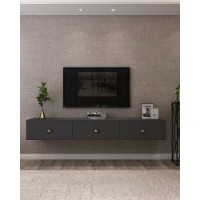 Comodă TV Hanah Home Zuzu 180 Anthracite