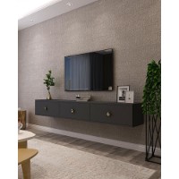 Comodă TV Hanah Home Zuzu 180 Anthracite imaginea #2 — magazin online Desire.md