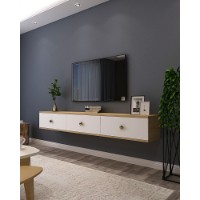 Comodă TV Hanah Home Zuzu 180 Sapphire Oak White imaginea #2 — magazin online Desire.md