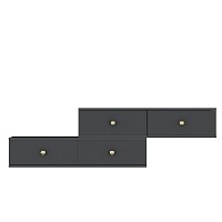 Comodă TV Hanah Home Zuzu Double Anthracite imaginea #8 — magazin online Desire.md