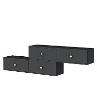 Comodă TV Hanah Home Zuzu Double Anthracite imaginea #9 — magazin online Desire.md
