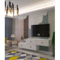 Comodă TV Hanah Home Zuzu Double White imaginea #5 — magazin online Desire.md
