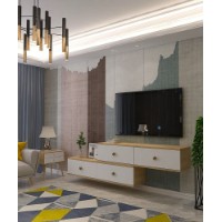 Comodă TV Hanah Home Zuzu Double Sapphire Oak White imaginea #5 — magazin online Desire.md
