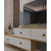 Comodă TV Hanah Home Zuzu Double Sapphire Oak White imaginea #6 — magazin online Desire.md