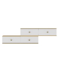 Comodă TV Hanah Home Zuzu Double Sapphire Oak White imaginea #10 — magazin online Desire.md