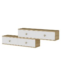 Comodă TV Hanah Home Zuzu Double Sapphire Oak White imaginea #11 — magazin online Desire.md