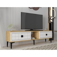 Comodă TV Hanah Home Yuka 150 Sapphire Oak White imaginea #2 — magazin online Desire.md