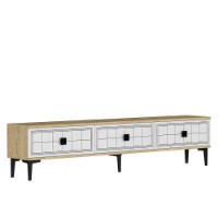 Comodă TV Hanah Home Yuka 180 Sapphire Oak White imaginea #4 — magazin online Desire.md