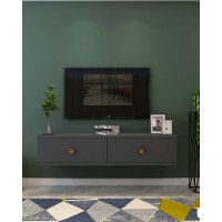 Comodă TV Hanah Home Zuzu 120 Anthracite Gold