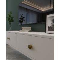 Comodă TV Hanah Home Zuzu 120 White Gold imaginea #3 — magazin online Desire.md
