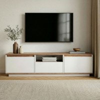 Comodă TV Hanah Home Sentinel Atlantic Pine White imaginea #2 — magazin online Desire.md