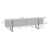 Comodă TV Hanah Home Onera Milano Walnut Black imaginea #8 — magazin online Desire.md
