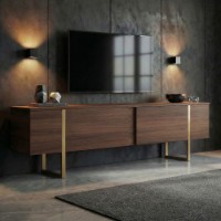 Comodă TV Hanah Home Onera Milano Walnut Gold