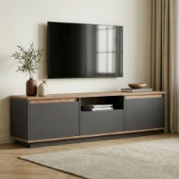 Comodă TV Hanah Home Sentinel Anthracite Atlantic Pine
