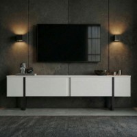 Comodă TV Hanah Home Onera White Black imaginea #2 — magazin online Desire.md