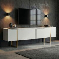 Comodă TV Hanah Home Onera White Gold